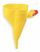 Justrite 11202Y Safety Can Funnel, For Use With Type I Safety Cans, Polypropylene, Yellow