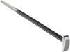 Westward 3APX7 Rolling Head Pry Bar, Claw/Point End, 12 in Overall Lg, T No, 0 Nail Slots, L-Shape End Angle