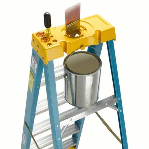 Werner 6006 Stepladder 6 ft Ladder Ht, 5 Steps, 250 lb, 41 1/8 in Base Spread, 22 in Bottom Wd - KVM Tools Inc.KV4W078