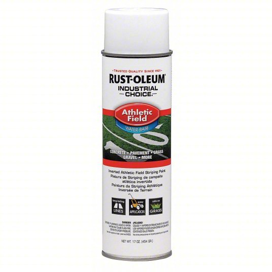 Rust - Oleum 206043 Athletic Field Striping Paint Inverted Paint Dispensing, White, 20 oz - KVM Tools Inc.KV3BU13