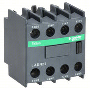 Schneider LADN22 Auxiliary Contact Block 2NO/2NC, 10A Max Current (AC), Front Mount - KVM Tools Inc.KV3DB62