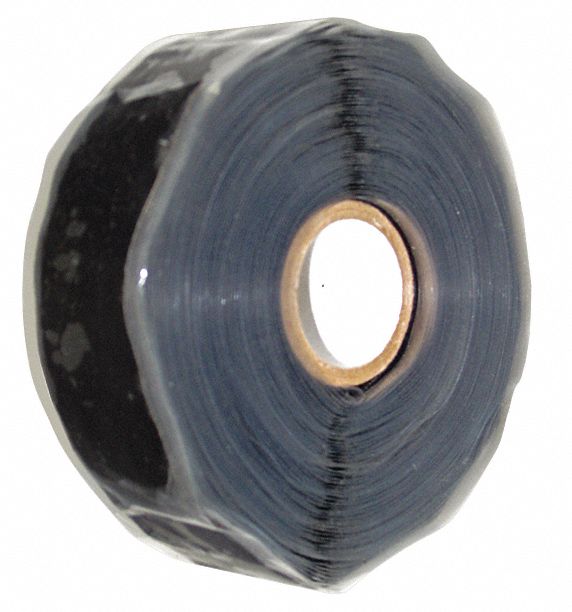 ER Tape GL20B67000 Versiwrap Self-Fusing Silicone Repair Tape, Black, 1 in x 12 yd, 20 mil, 700 lb/in, -40 to 392°F
