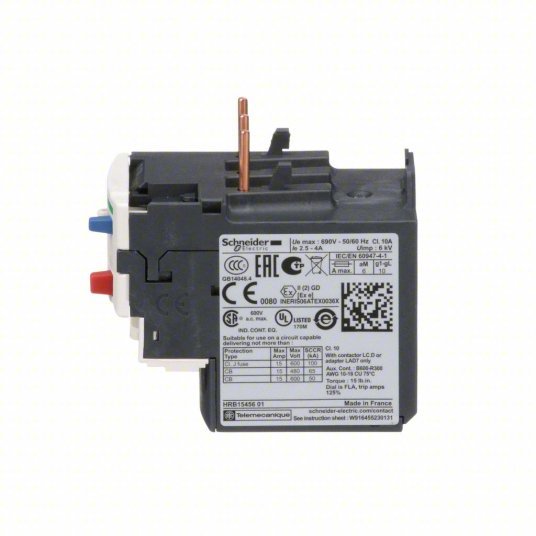 Schneider LRD08 Overload Relay Thermal Protection, 3 Poles, 2.5 A – 4 A - KVM Tools Inc.KV3EA44