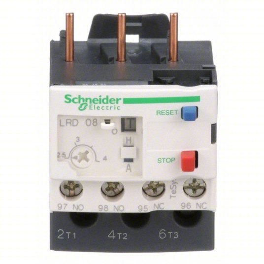 Schneider LRD08 Overload Relay Thermal Protection, 3 Poles, 2.5 A – 4 A - KVM Tools Inc.KV3EA44