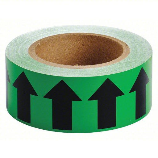 Brady 91416 Arrow Tape Green, Black, 2 in Wd, 90 ft Roll Lg - KVM Tools Inc.KV3GTN5