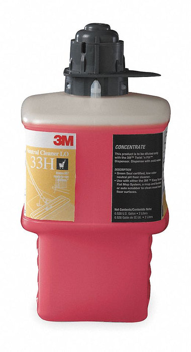 3M 33H Neutral Floor Cleaner, For Twist 'n Fill Dispenser Series, 2 L, Unscented