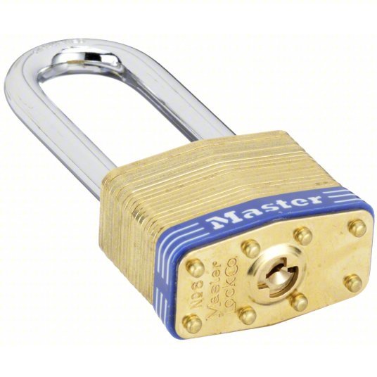 Master Lock 6KALJ Padlock 2 1/2 in Vertical Shackle Clearance, 15/16 in Horizontal Shackle Clearance, A690 Key, Steel - KVM Tools Inc.KV3HWG2