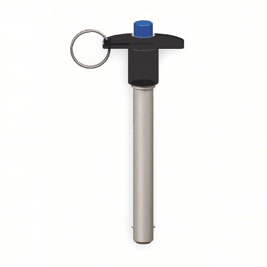 Innovative Components GL6X1500T - 01 Quick Release Pin T - Handle, 3/8 in Shank Dia, 1 1/2 in Shank Lg, Steel, Zinc Finish, Push Button - KVM Tools Inc.KV3JCX7
