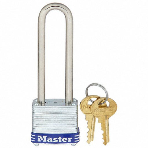 Master Lock 7KALJ - P316 Padlock 2 1/2 in Vertical Shackle Clearance, 1/2 in Horizontal Shackle Clearance, P316 Key, Steel - KVM Tools Inc.KV3JYX7