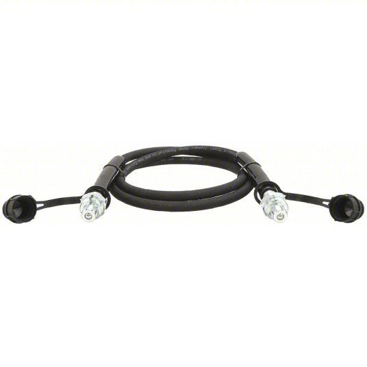 Aeroquip HC - 9206C Hydraulic Hose Assembly 1/4 in ID, M Coupler x M Coupler, 6 ft Lg, Black, Rubber - KVM Tools Inc.KV3KD66