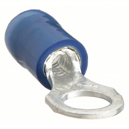 Sta - Kon RB14 - 10 Ring Terminal: Nylon, Blue, #10 Stud Size, 18 AWG to 14 AWG Wire Size Range, 100 PK - KVM Tools Inc.KV3KG24