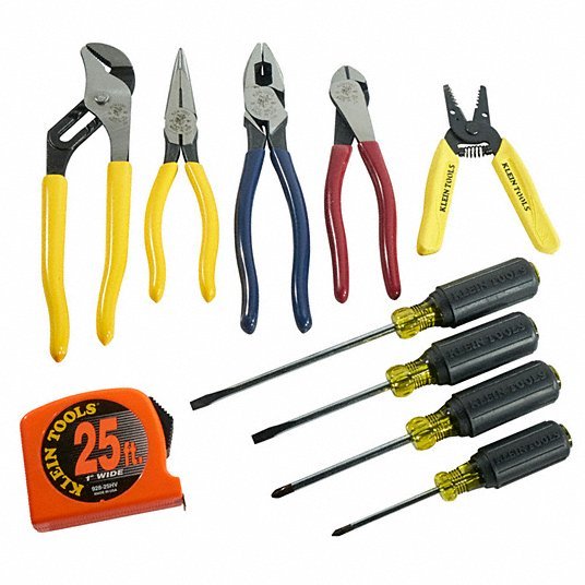 Klein 5300 Electricians Tool Kit 10 Total Pcs, Tool Pouch, 10 or less Pieces Range - KVM Tools Inc.KV3KGW2