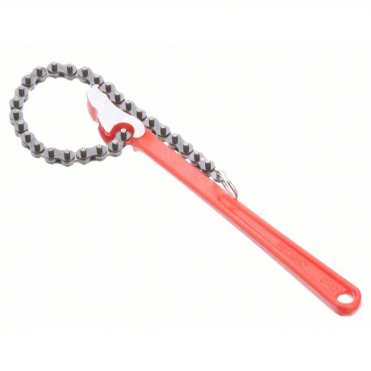 Ridgid C - 12 Chain Wrench For 4 in Outside Dia, 15 3/4 in Chain Lg, 12 in Handle Lg, Alloy Steel, Steel - KVM Tools Inc.KV3KHC2