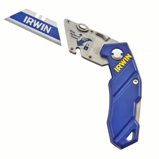 Irwin 2089100 Folding Utility Knife 4 in/5 3/4 in, Bi - Metal, Metal, 1 Blades Included, Includes Pocket Clip - KVM Tools Inc.KV3KJD6