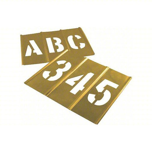 C.H Hanson 10156 Stencil Kit 6 in Character Ht, Brass, Interlocking - KVM Tools Inc.KV3LGR7