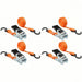 Keeper 05505 Tie Down Strap Ratchet, S - Hook, Gen Purpose, 1 in Wd, 400 lb WLL, Orange, 14 ft Lg, 4 PK - KVM Tools Inc.KV3LLF2