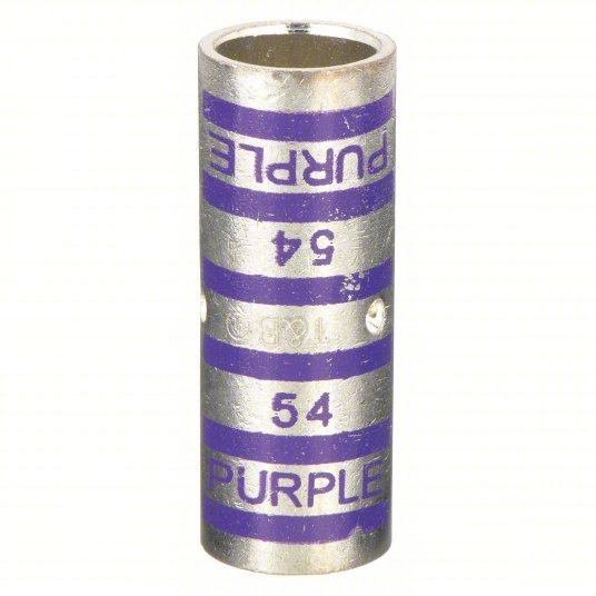 Thomas Splices Thomas & Betts 54512 Short-Barrel Splice Std Barrel Size, Purple Color ...
