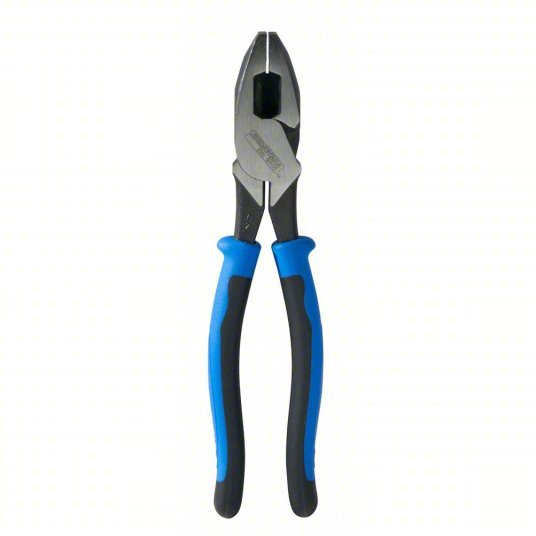 Klein J2000 - 9NE Linemans Plier Flat, 9 1/2 in Overall Lg, 1 5/8 in Jaw Lg, 1 1/4 in Jaw Wd, 5/8 in Jaw Thick, Steel - KVM Tools Inc.KV3LY16