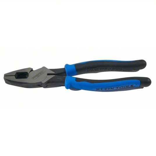 Klein J2000 - 9NE Linemans Plier Flat, 9 1/2 in Overall Lg, 1 5/8 in Jaw Lg, 1 1/4 in Jaw Wd, 5/8 in Jaw Thick, Steel - KVM Tools Inc.KV3LY16