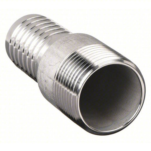 KVM Tools KV3LZ84 Barbed Hose Fitting For 1 in Hose I.D., 316 Stainless Steel x 316 Stainless Steel, Hose Barb x NPT - KVM Tools Inc.KV3LZ84