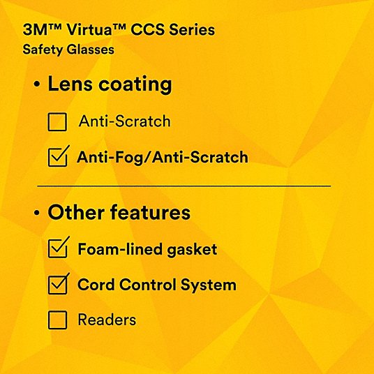 3M 11873-00000-20 Safety Glasses Gray Lens Color, Frameless, Anti-Fog, Gray Frame Color