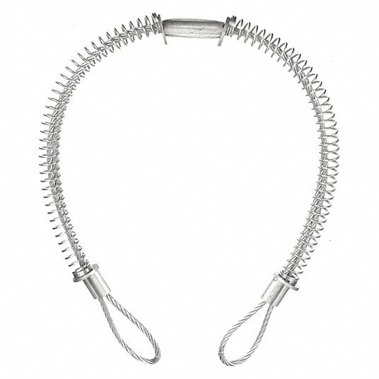 KVM Tools KV3MC04 Safety Cable Hose to Hose, 3 in Max Hose Size, 38 in Lg, Steel, 1/4 in Cable Dia - KVM Tools Inc.KV3MC04