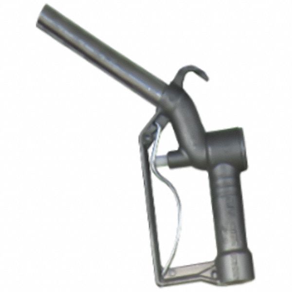 Fill-Rite FRHMN075S Manual Shutoff Fuel Nozzle, 3/4 in FNPT, 20 gpm, Aluminum, Gray, for Diesel/Gasoline