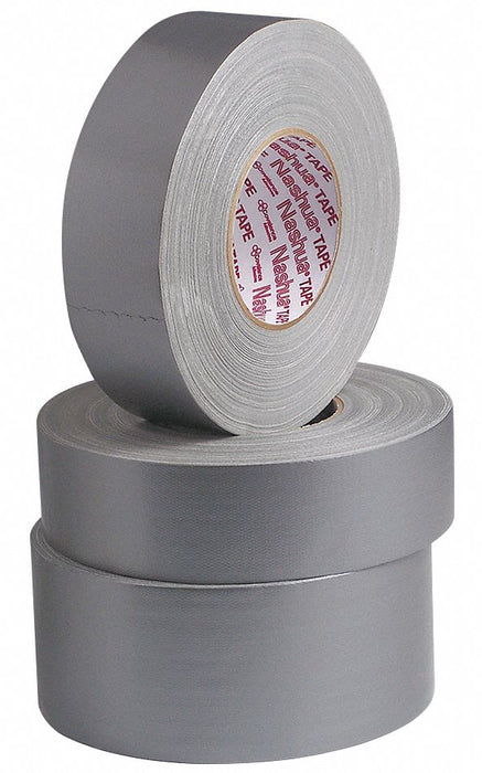 Nashua 398N Duct Tape, 1-7/8 in W x 60 yd L, 11 mil, Gray, Medium Duty, Rubber Adhesive, Polyethylene Coated Cloth