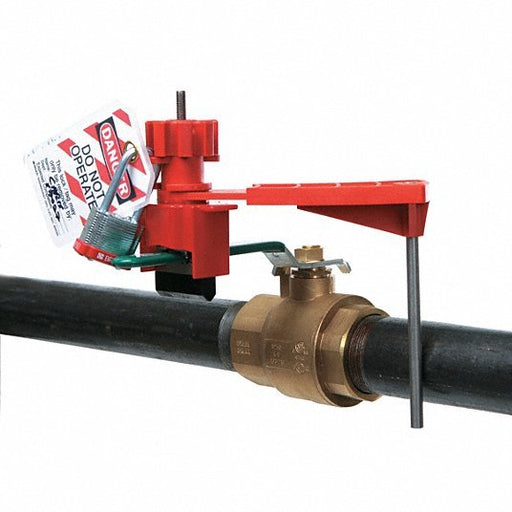Brady 51392 Universal Valve Lockout 7.05 in Blocking Arm Ht, 8 ft Cable Lg, Steel - KVM Tools Inc.KV5TA88
