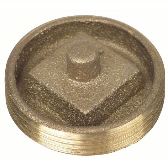 Oatey 42741 Cleanout Plug Brass, 2 in Fitting Pipe Size, MNPT, Recesse ...
