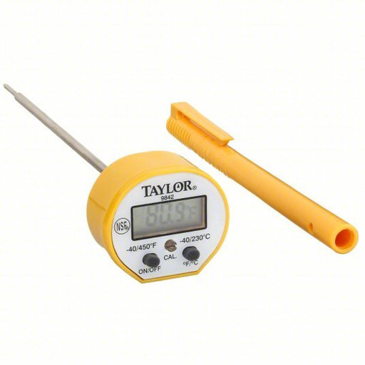 Taylor 9842 Digital Top Reading Non-Rolling Style Pocket Thermometer, 5 in Stem Lg - KVM Tools Inc.KV4LY14