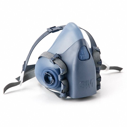 3M 7502 Half Mask Respirator 7500 Series, 0 Cartridges Included, Silicone, M Mask Size - KVM Tools Inc.KV3PB40