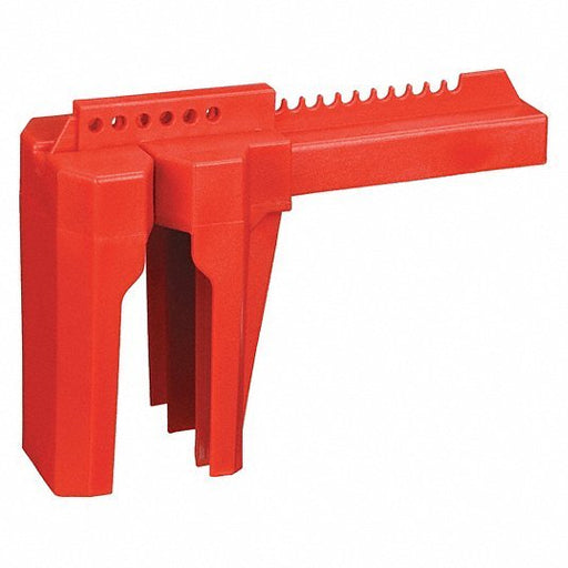 Brady BS08A - RD Ball Valve Lockout Clamp On, For Quarter Turn Handle Handle Type, 8 in For Max Pipe Size - KVM Tools Inc.KV3PDD1