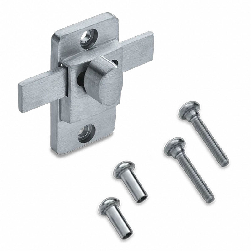 Asi 40-8562899 Slide Latch, Zinc, Bright, 2 1/2 in Overall Ht, 3 1/4 in Overall Wd