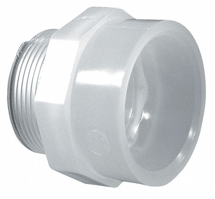 Orion 740104 Polypropylene Male Adapter, 1/2 in Socket x 1/2 in NPT, Schedule 80, White