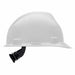 MSA C217091 Hard Hat: White, No Graphics, Ratchet (4 - Point), Ratchet, Polyethylene, Side - Slots, Solid - KVM Tools Inc.KV499L42