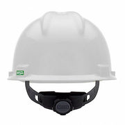 MSA C217091 Hard Hat: White, No Graphics, Ratchet (4 - Point), Ratchet, Polyethylene, Side - Slots, Solid - KVM Tools Inc.KV499L42