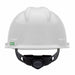 MSA C217091 Hard Hat: White, No Graphics, Ratchet (4 - Point), Ratchet, Polyethylene, Side - Slots, Solid - KVM Tools Inc.KV499L42