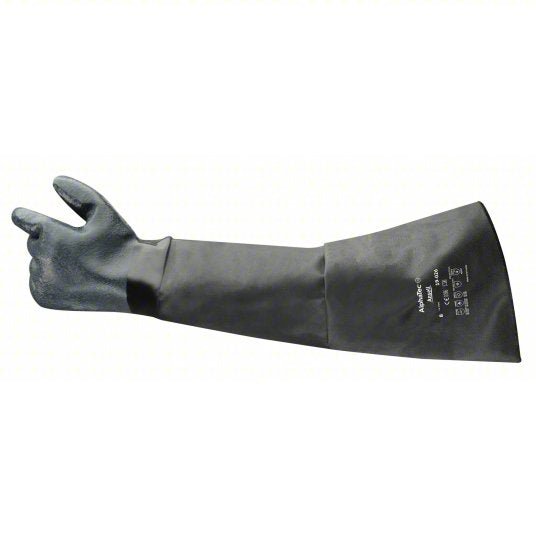 Alphatec 19-026 Chemical Resistant Gloves 85 mil Thick, 26 in Glove Lg, Black, 10 Glove Size, 1 PR - KVM Tools Inc.KV4JY16