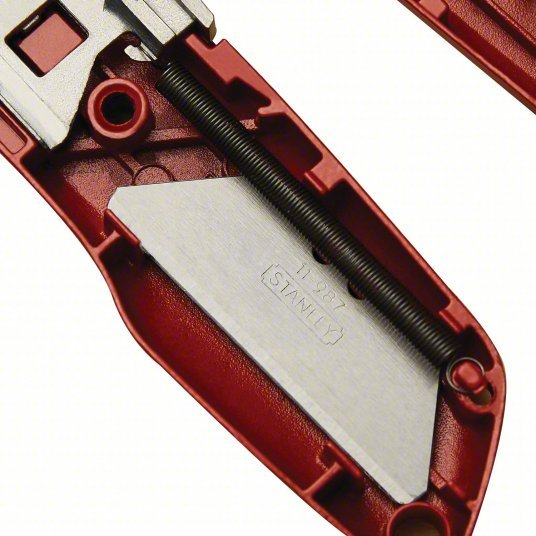 Stanley 10 - 189C Safety Knife 6 in Overall Lg, Textured, 1 1/4 in Overall Wd, Aluminum, Orange - KVM Tools Inc.KV3Q021