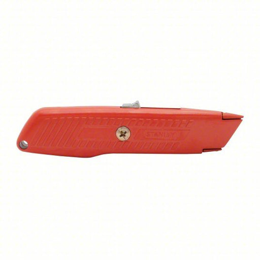 Stanley 10 - 189C Safety Knife 6 in Overall Lg, Textured, 1 1/4 in Overall Wd, Aluminum, Orange - KVM Tools Inc.KV3Q021