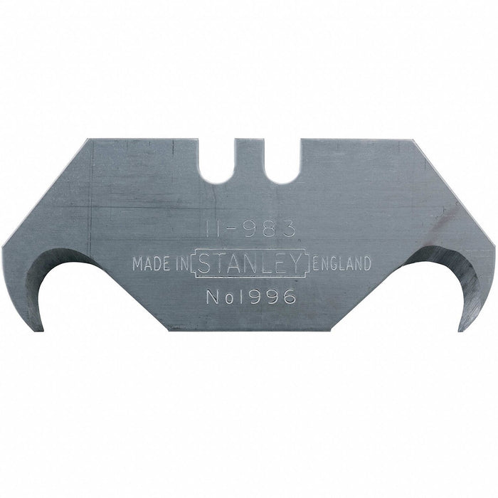 Stanley 11-983 Utility Blade, 1 7/8 in Blade Lg, 3/4 in Blade Wd, 0.024 in Blade Thick, Steel, 5 PK
