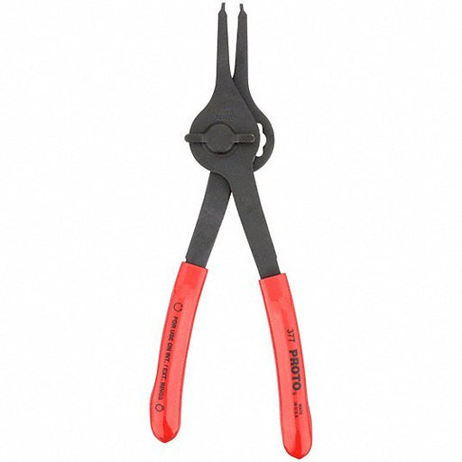 Proto J377 Retaining Ring Plier External/Internal, For 1 13/16 in to 3 in Bore Dia, 0.09 in Tip Dia, Manual - KVM Tools Inc.KV3R324