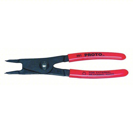 Proto J397 Retaining Ring Plier External, For 1/4 in to 1 in Shaft Dia, 0.038 in Tip Dia, 6 1/8 in Overall Lg - KVM Tools Inc.KV3R331