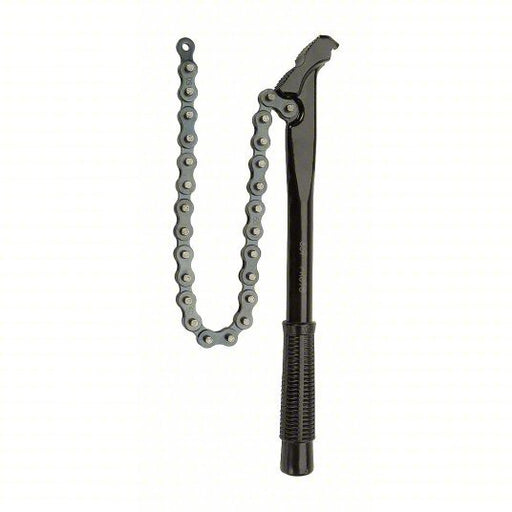 Proto J801 Chain Wrench Satin, For 4 in Outside Dia, 16 1/2 in Chain Lg, 16 1/2 in Handle Lg, Steel - KVM Tools Inc.KV3R410
