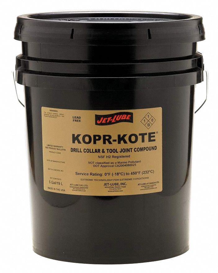 Jet-Lube 10123 Drill Collar and Tool Joint Compound, Kopr-Kote, 1 gal, Pail, NLGI 1