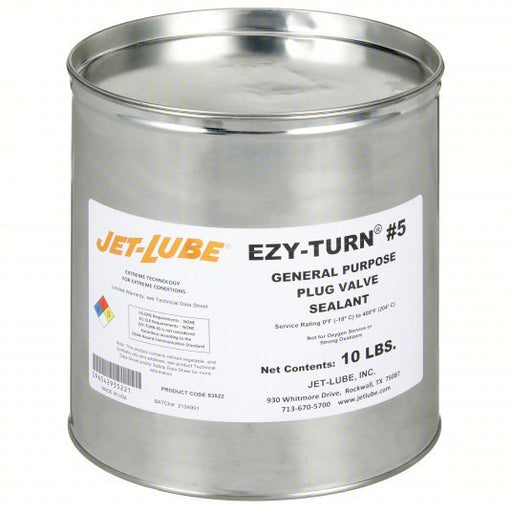 Jet-Lube 93522 Plug Valve Sealant 0°F to 400°F, 1 gal, Pail, Amber - KVM Tools Inc.KV3RDN1