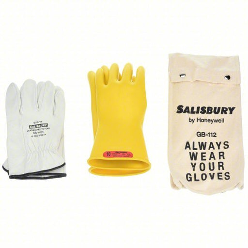 Salisbury GK011Y/10 Electrical Glove Kit: 1000V AC / 1500V DC, 11 in Glove Lg, Yellow, Type I, 1 PR - KVM Tools Inc.KV3RMY7
