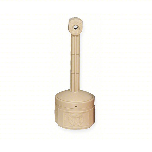 Justrite 26806B Cigarette Receptacle 1 gal Capacity, 30 in Ht, 11 in Wd, 11 in Base Dia., Tan - KVM Tools Inc.KV3RYW9