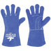 MCR Safety 4600 Welding Gloves Wing Thumb, Gauntlet Cuff, Premium, Blue Cowhide Blue Beast, 1 PR - KVM Tools Inc.KV3TCC1